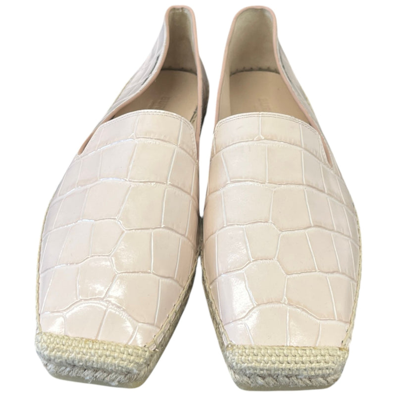 Women's Crocodile Embossed Loafers Pink Size UK 7.5 / EU 40.5