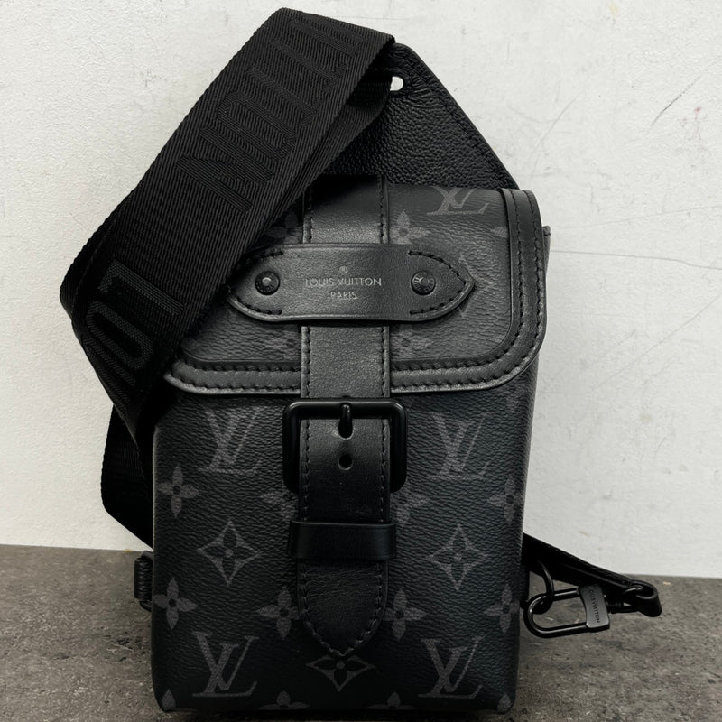 Men's Monogram Eclipse Saumur Slingbag Bag Charcoal