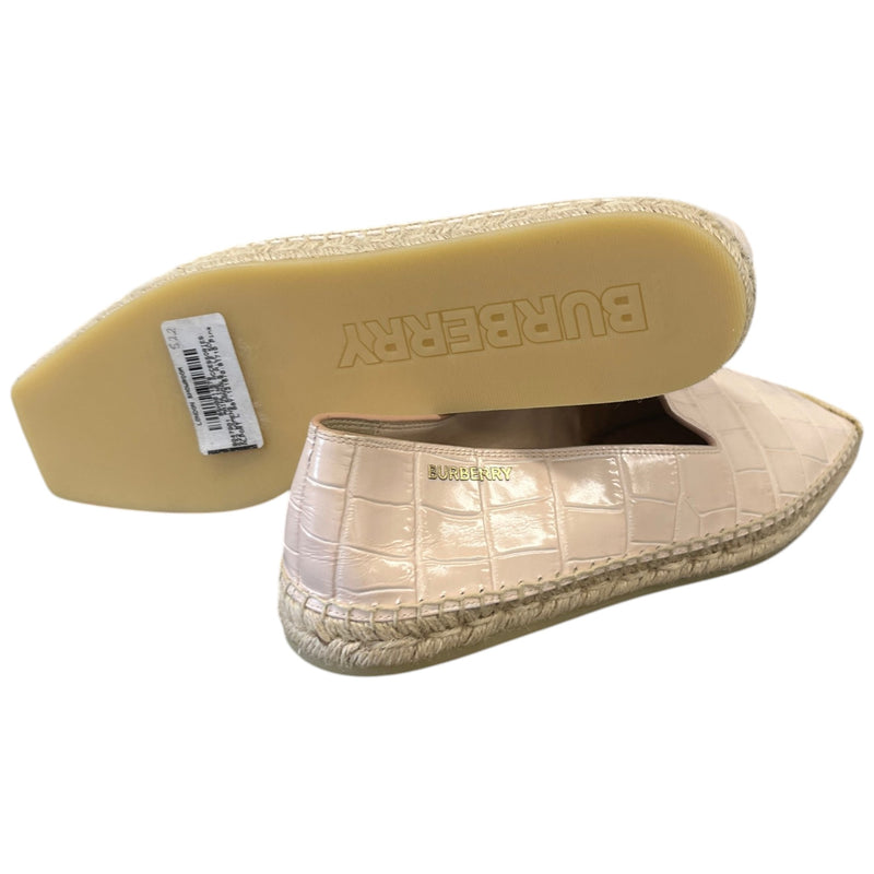 Women's Crocodile Embossed Loafers Pink Size UK 7.5 / EU 40.5