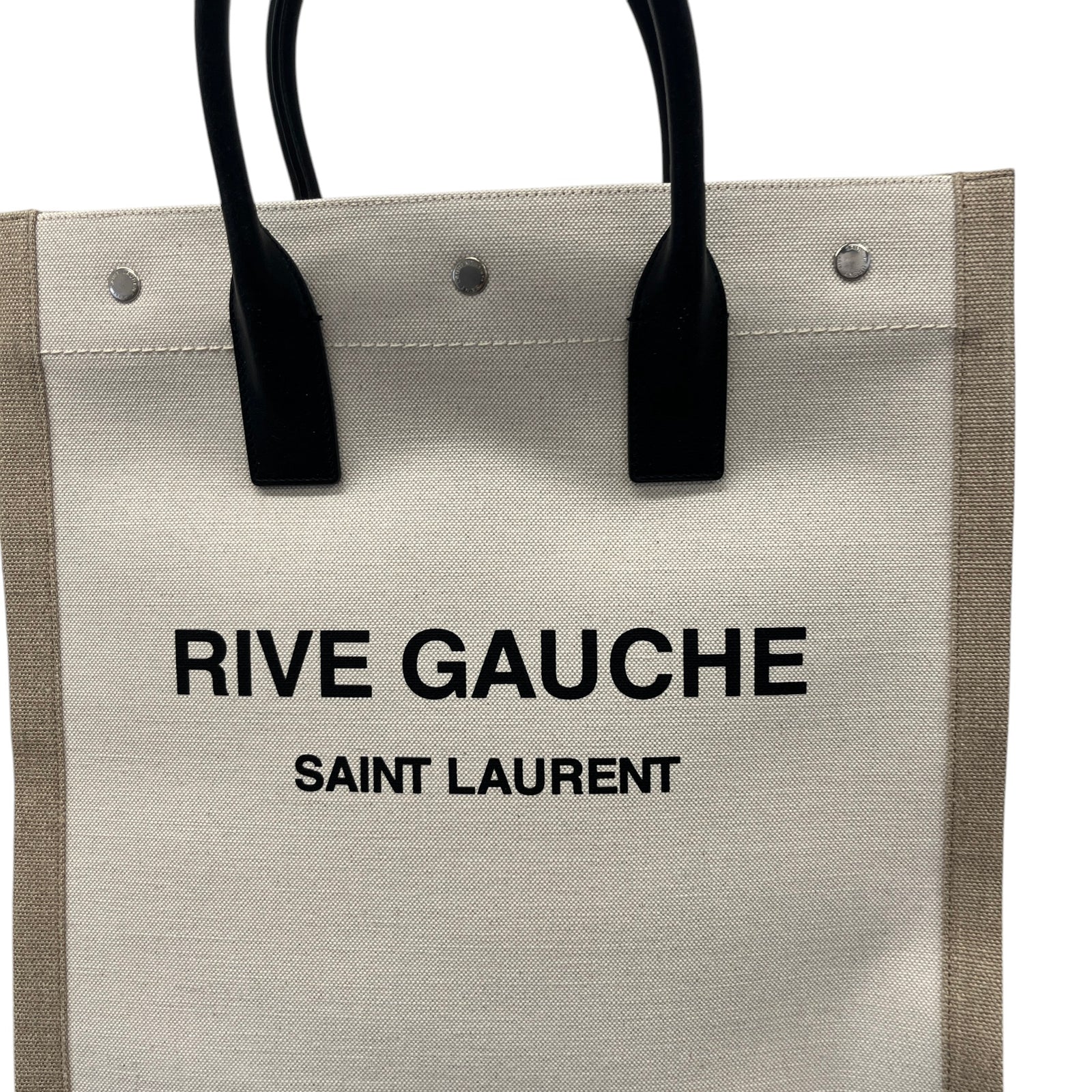 Women's Small Rive Gauche Tote Handbag Beige - Photo 11