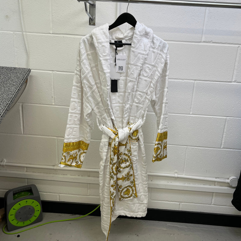 Men's I ♡ Baroque Bath Robe White Size L