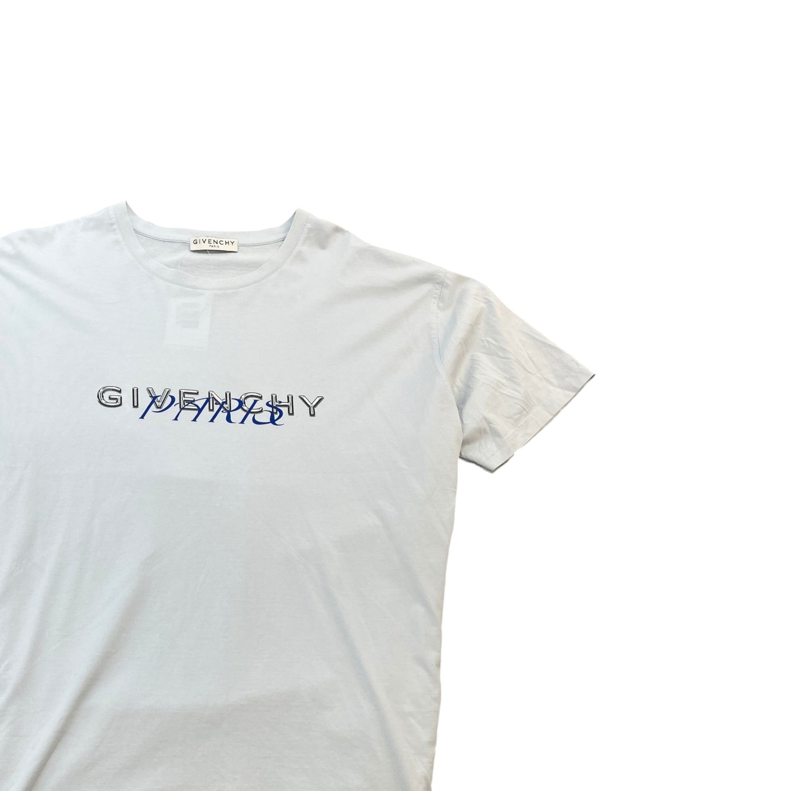 Men's Logo Print T-Shirt Blue Size XXXL - Photo 3