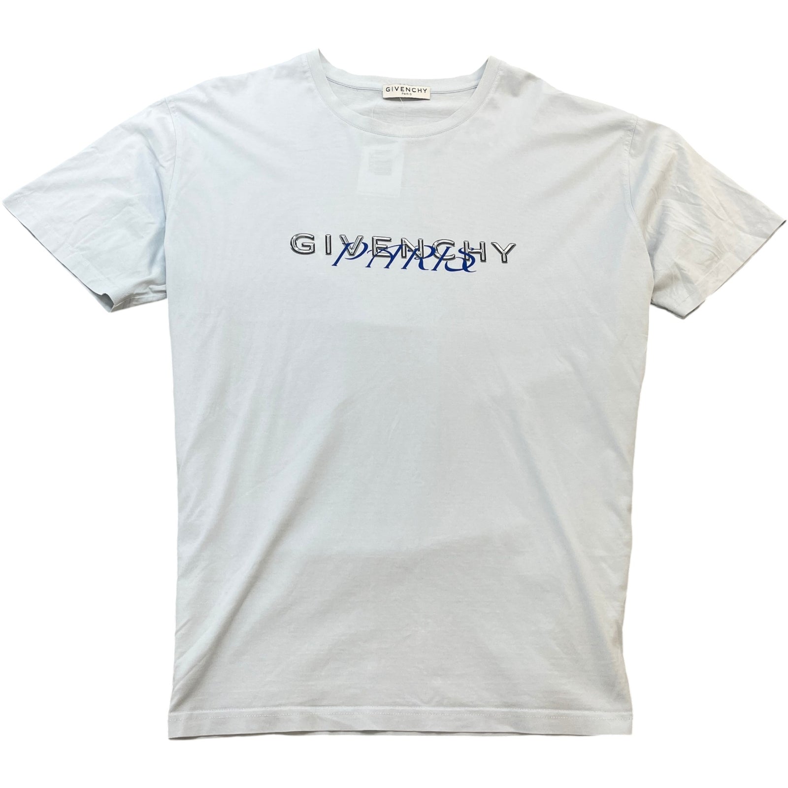 Men's Logo Print T-Shirt Blue Size XXXL - Photo 1