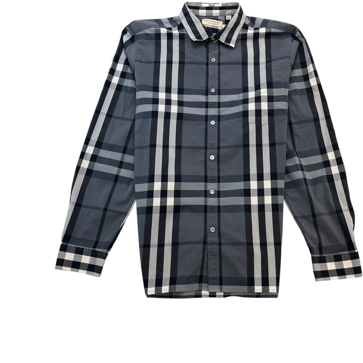 Men's Checkered Long Sleeve Shirt Grey Size XXL - Photo 1