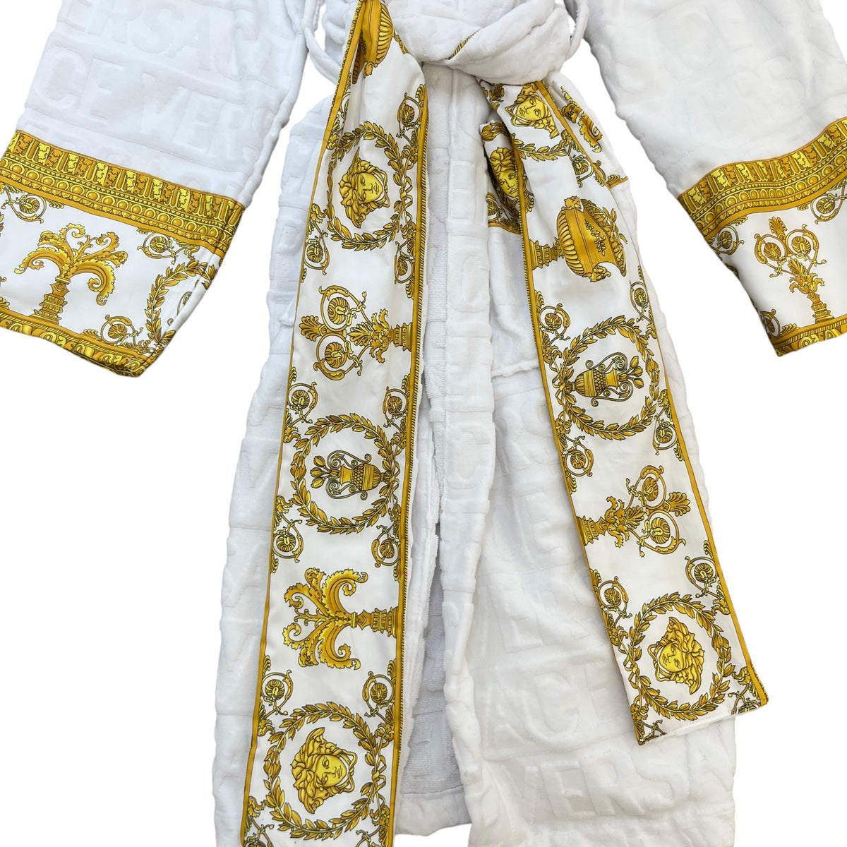 Men's I ♡ Baroque Bath Robe White Size L - Photo 6