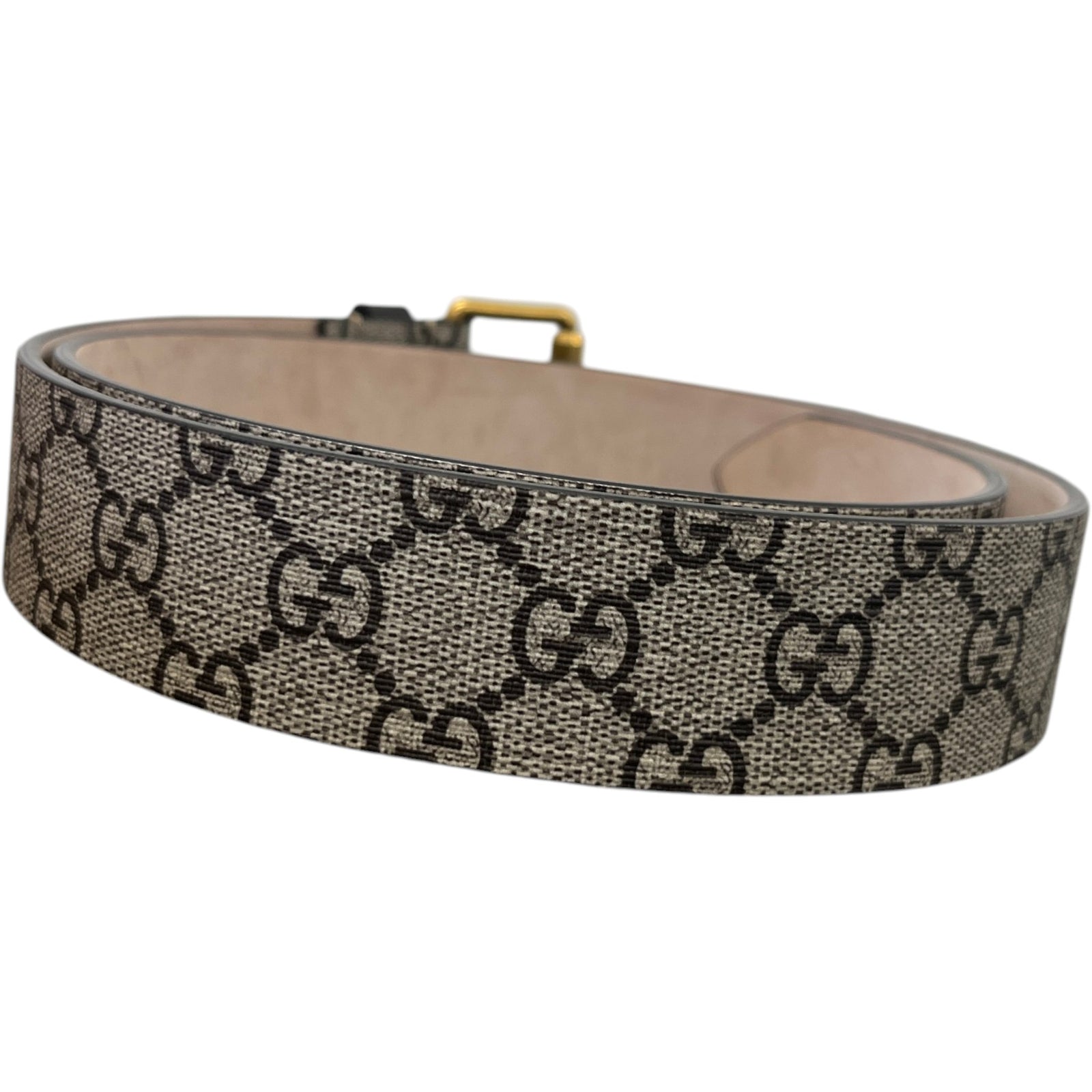 Gucci Women's Kingsnake Print GG Supreme Belt Beige - Photo 2