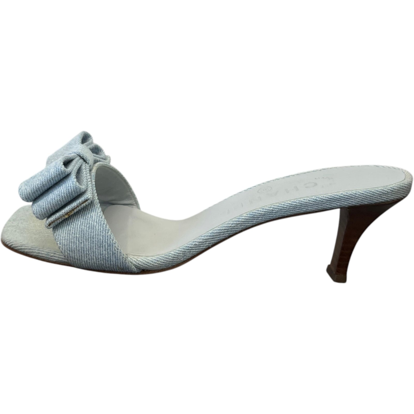 Women's CC Bow Kitten Heels Blue Size UK 4 / EU 37 - Photo 5
