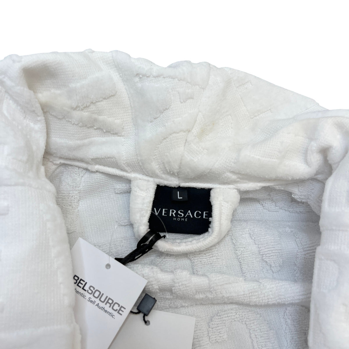 Men's I ♡ Baroque Bath Robe White Size L - Photo 7