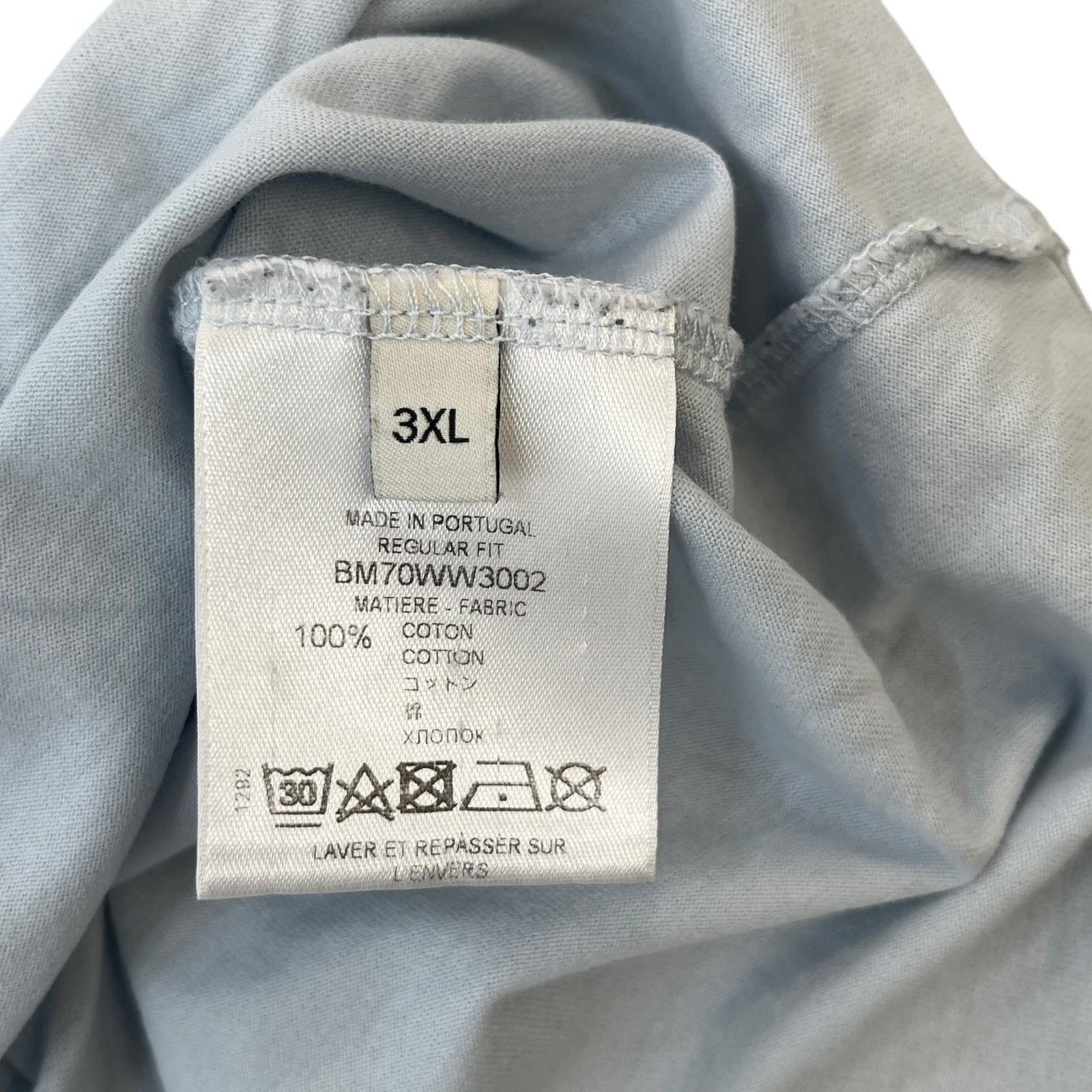 Men's Logo Print T-Shirt Blue Size XXXL - Photo 6