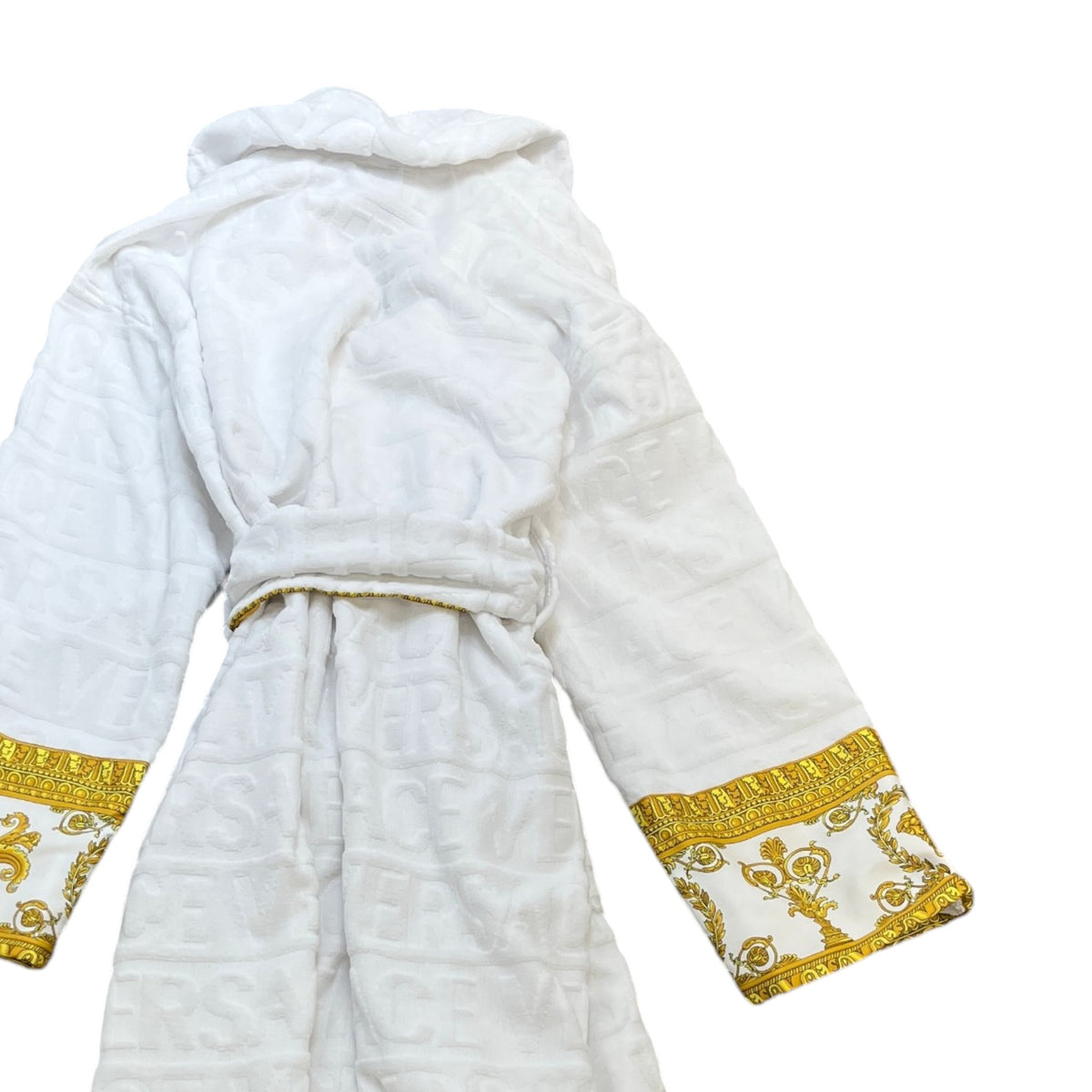 Men's I ♡ Baroque Bath Robe White Size L - Photo 4