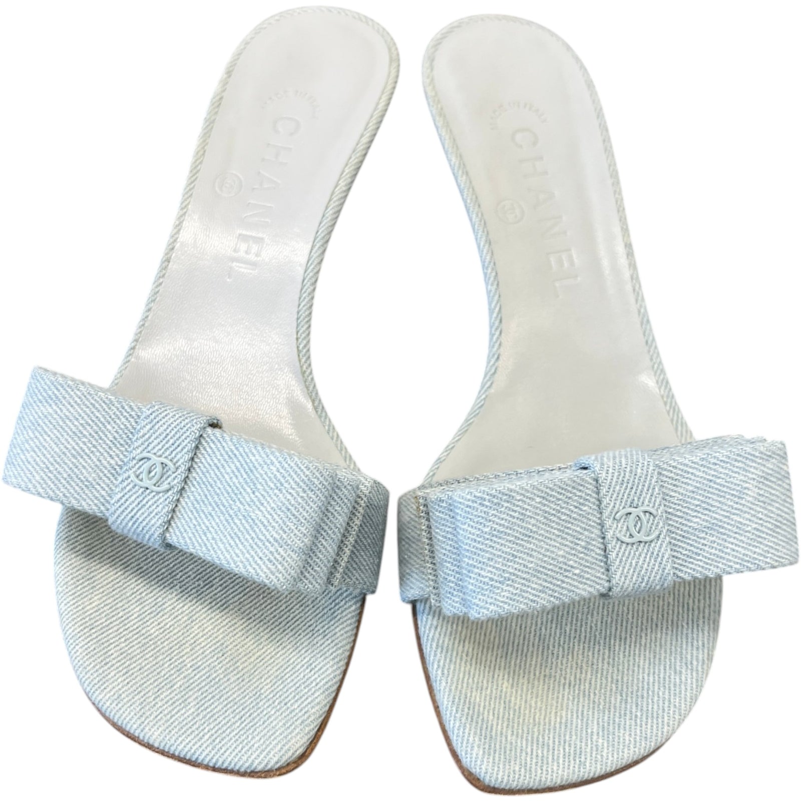 Women's CC Bow Kitten Heels Blue Size UK 4 / EU 37 - Photo 6