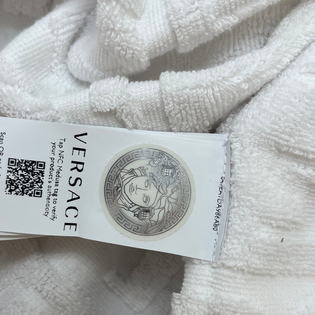 Men's I ♡ Baroque Bath Robe White Size L - Photo 10