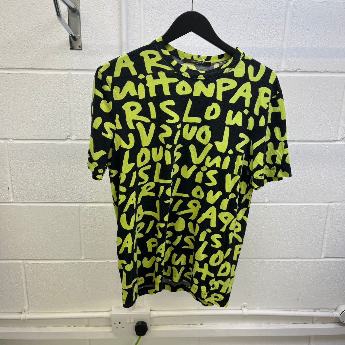 Men's X Stephen Sprouse Graffiti Print T-Shirt Yellow Size S - Photo 7