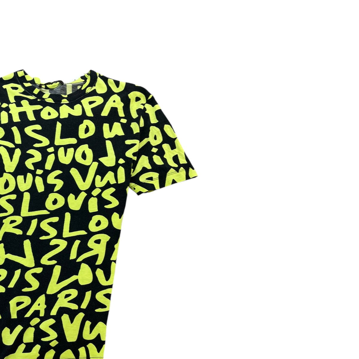 Men's X Stephen Sprouse Graffiti Print T-Shirt Yellow Size S - Photo 3
