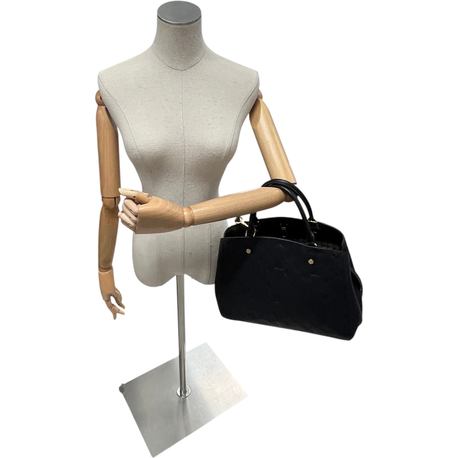 Women's Monogram Empreinte Montaigne Handbag Black - Photo 2