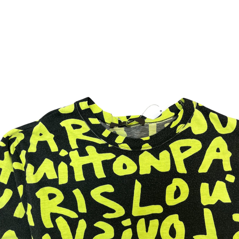 Men's X Stephen Sprouse Graffiti Print T-Shirt Yellow Size S