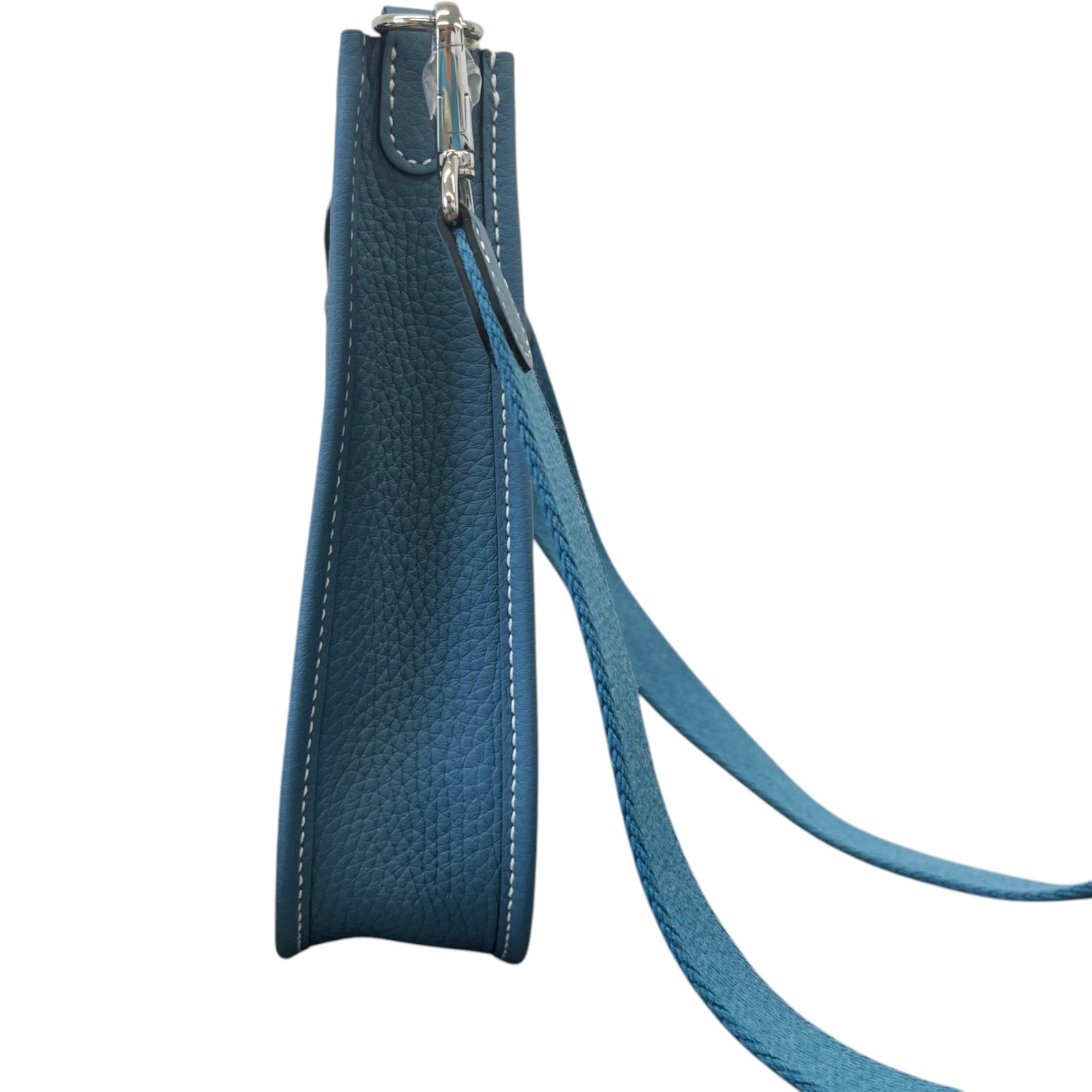Women's Taurillon Clemence Evelyne TPM 16 Blue Jean Crossbody Bag Blue - Photo 8