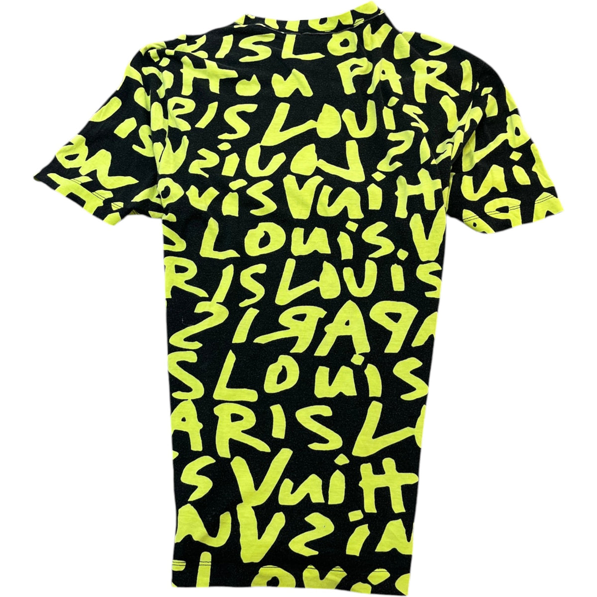Men's X Stephen Sprouse Graffiti Print T-Shirt Yellow Size S - Photo 2