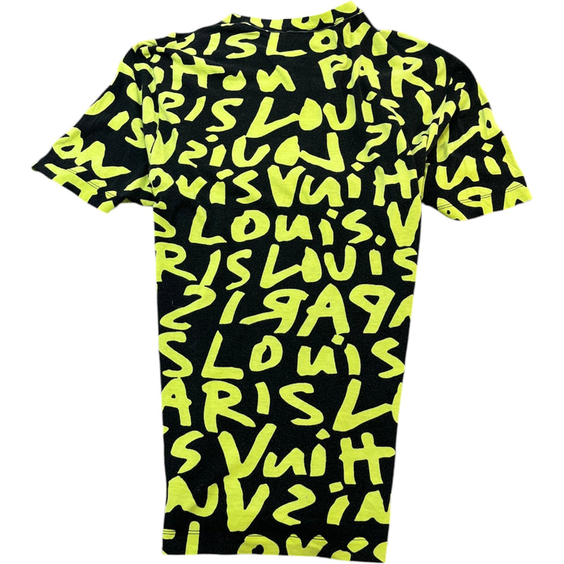 Men's X Stephen Sprouse Graffiti Print T-Shirt Yellow Size S