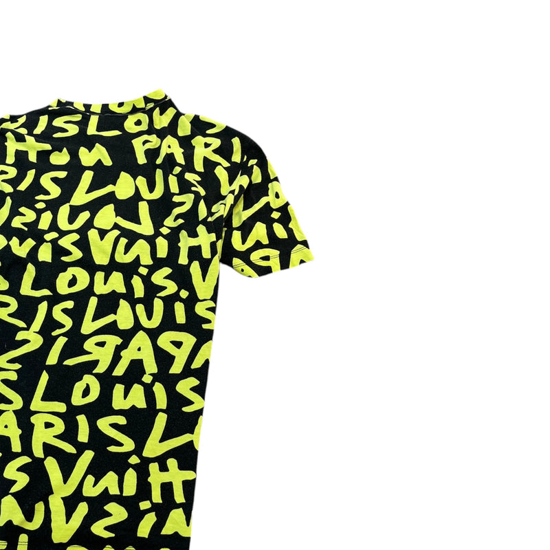 Men's X Stephen Sprouse Graffiti Print T-Shirt Yellow Size S