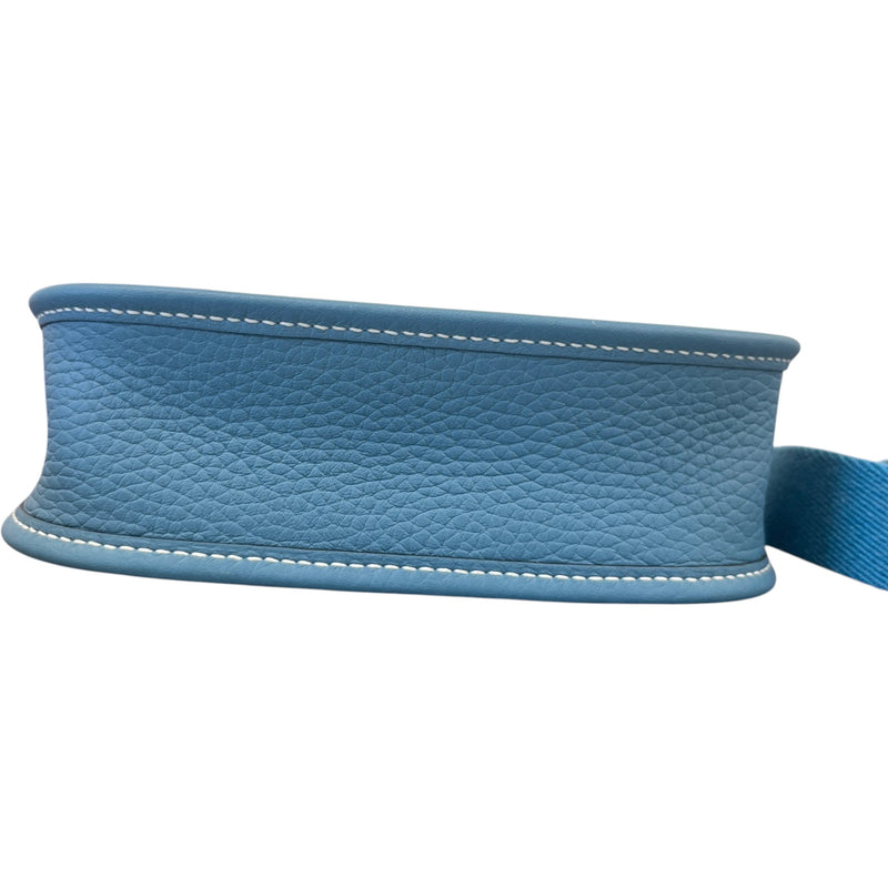 Women's Taurillon Clemence Evelyne TPM 16 Blue Jean Crossbody Bag Blue