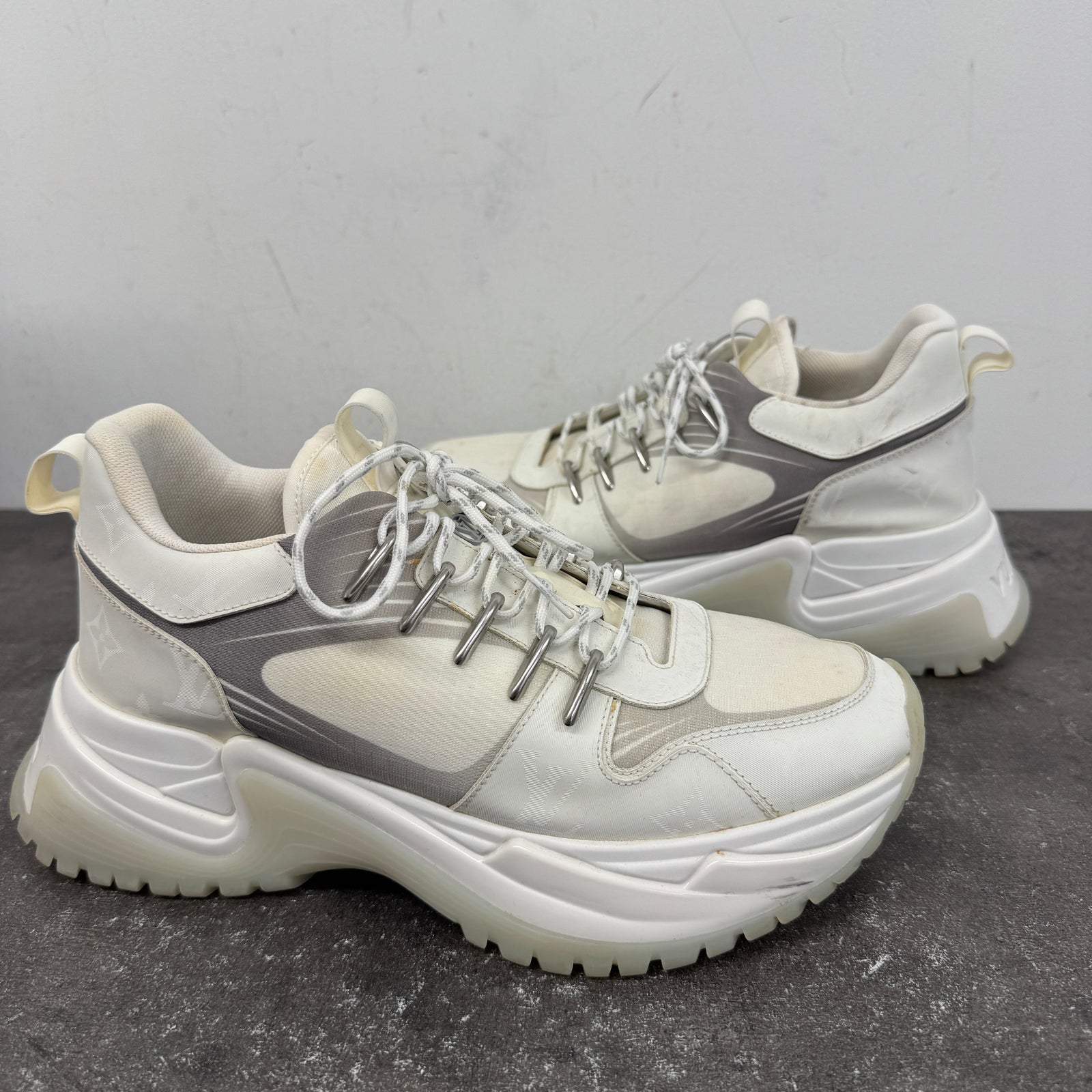 Men's Pulse Monogram Low Trainers White Size EU 40 / UK 6 - Photo 10