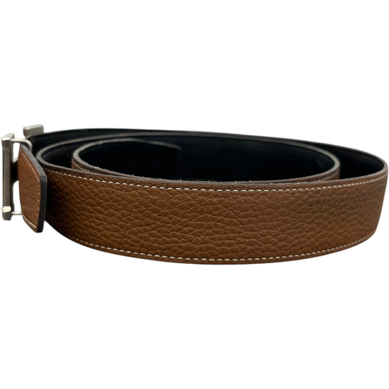 Men's Reversible H Belt Brown Size 32"