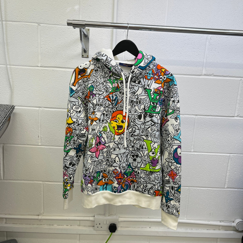 Men's Monogram Comics Hoodie White Size M