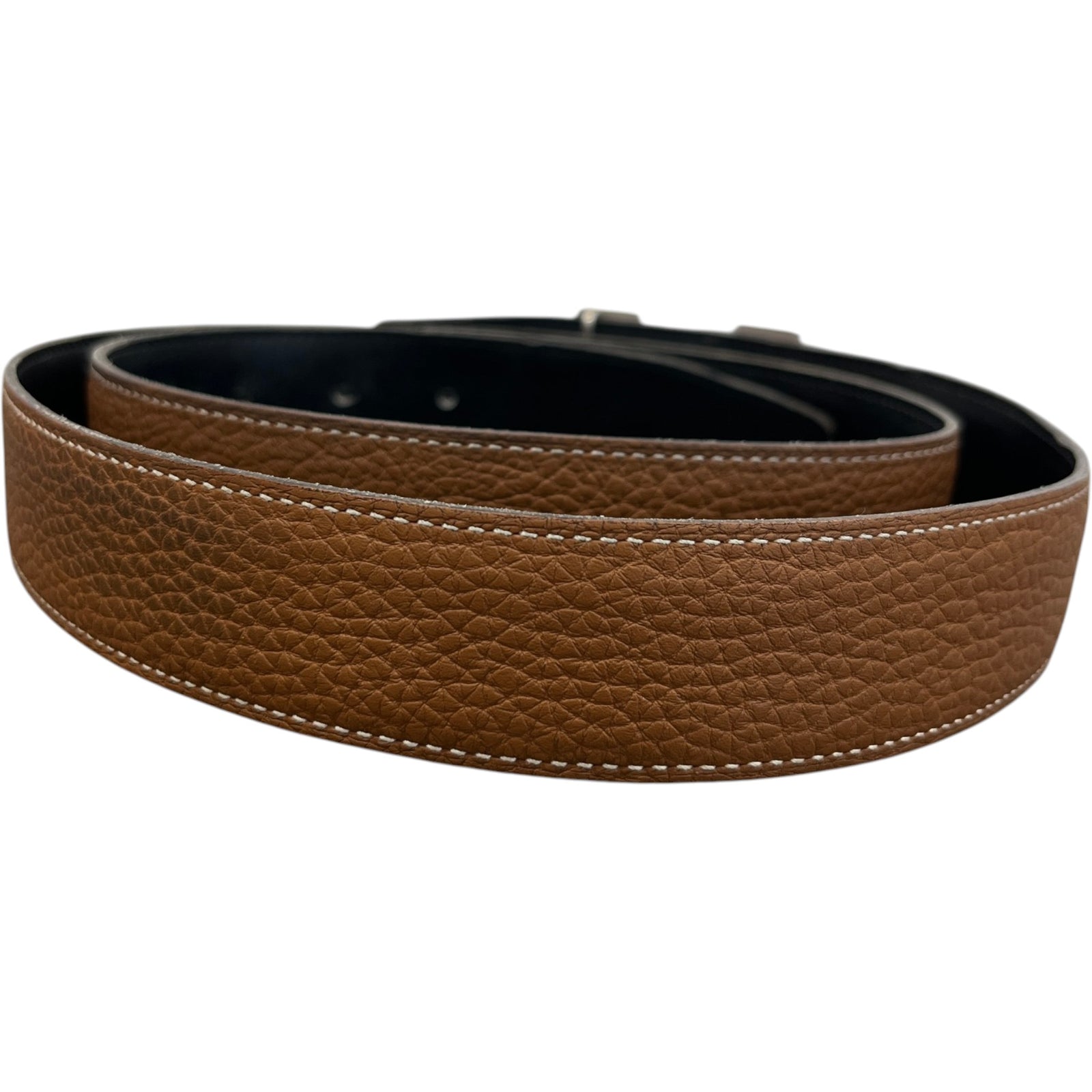 Men's Reversible H Belt Brown Size 32" - Photo 5