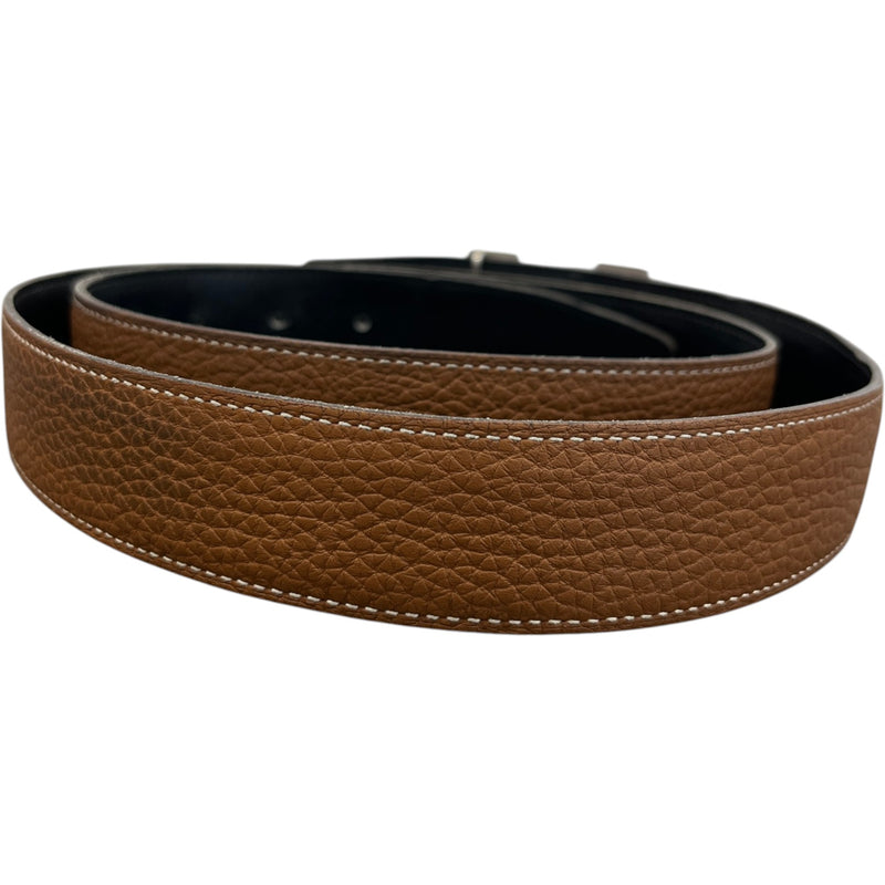 Men's Reversible H Belt Brown Size 32"