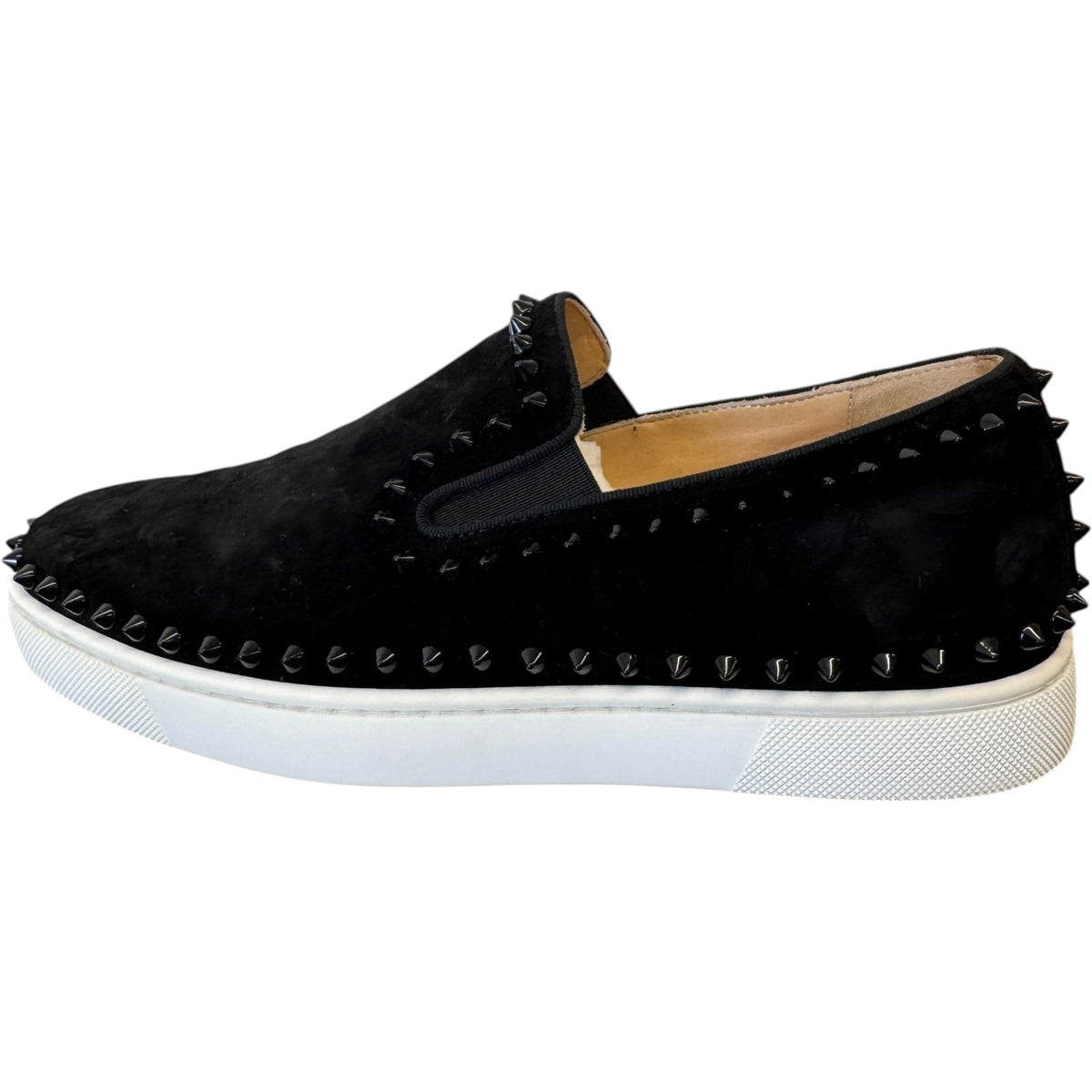 Men's Pik Boat Spike Loafers Black Size UK 6 / EU 40 - Photo 4