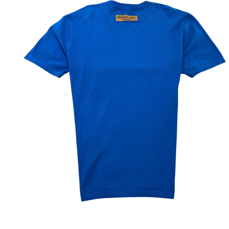 Men's Graphic Print T-Shirt Blue Size XL
