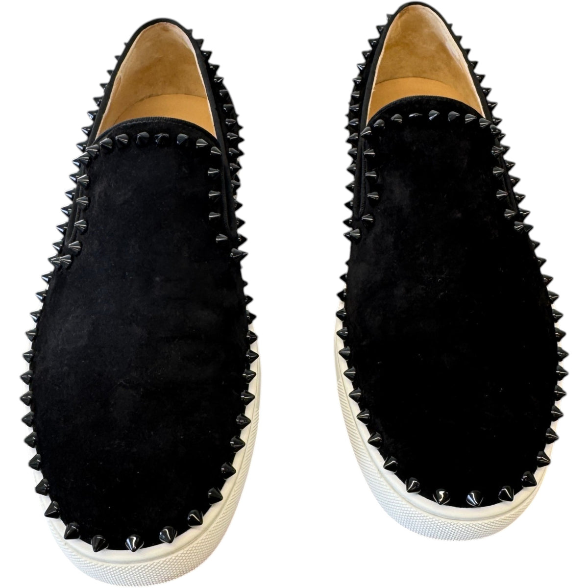 Men's Pik Boat Spike Loafers Black Size UK 6 / EU 40 - Photo 6