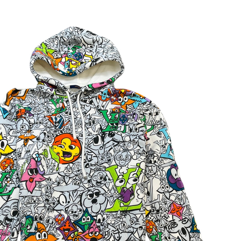 Men's Monogram Comics Hoodie White Size M