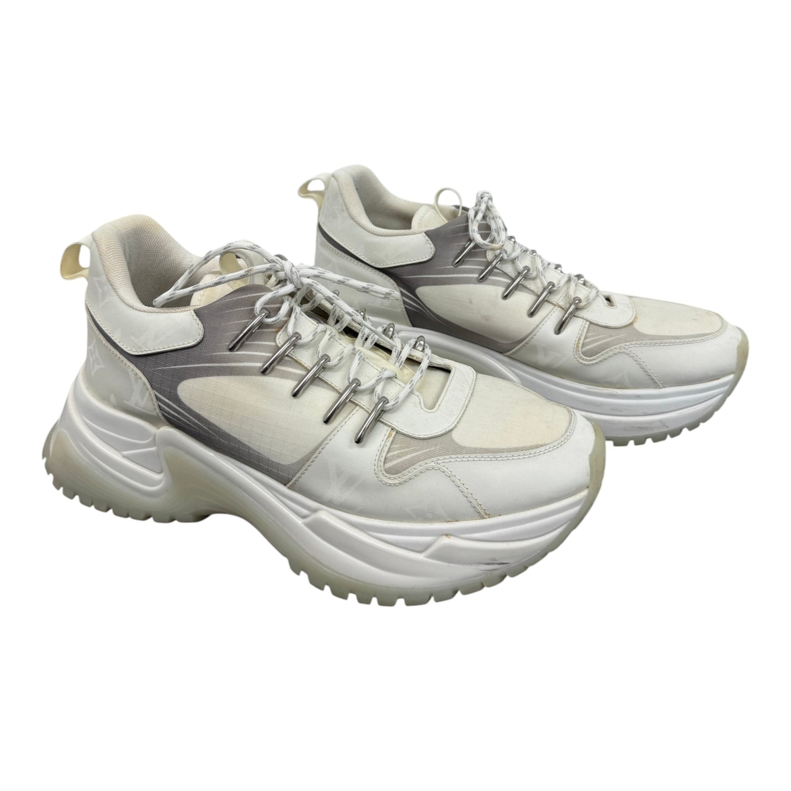 Men's Pulse Monogram Low Trainers White Size EU 40 / UK 6 - Photo 9