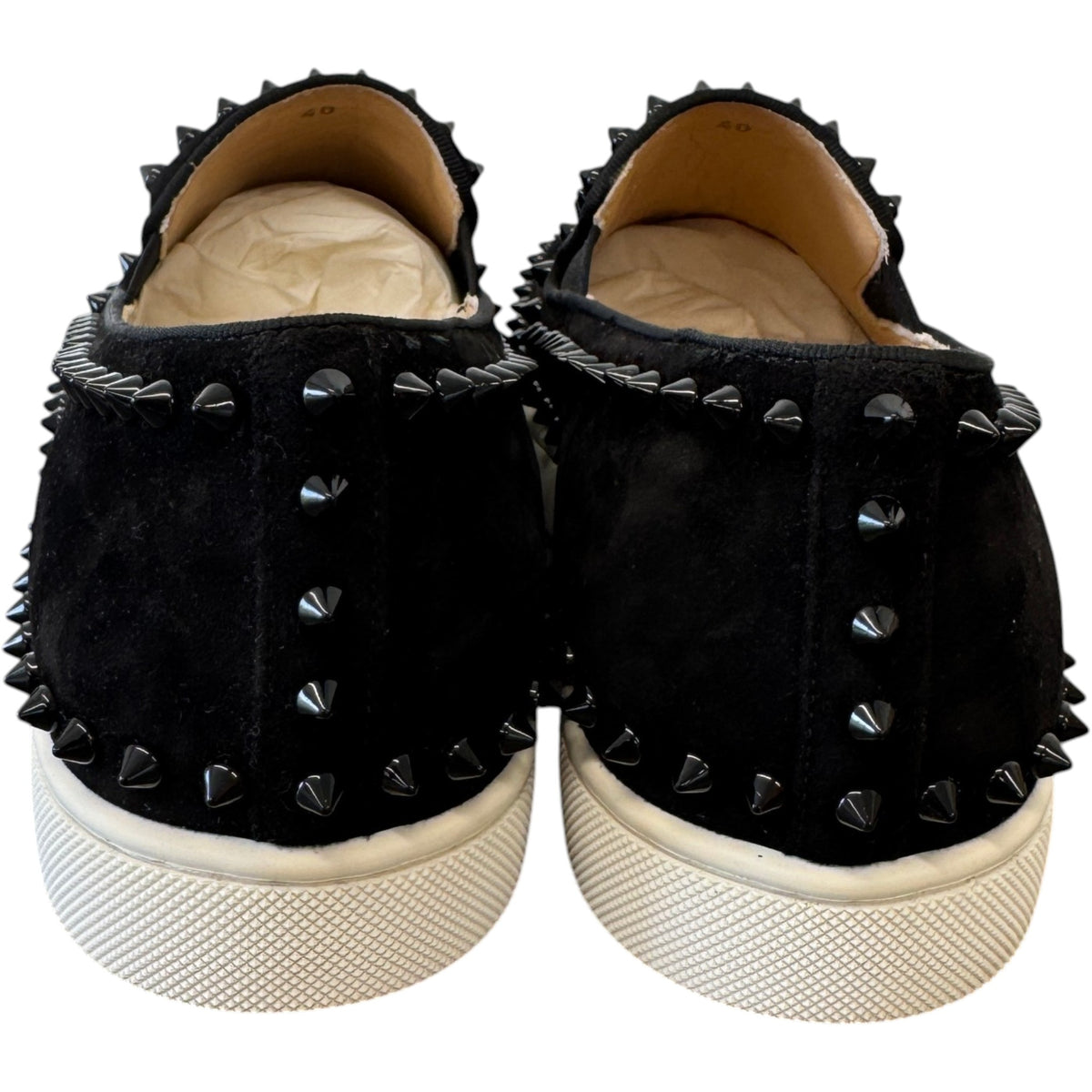 Men's Pik Boat Spike Loafers Black Size UK 6 / EU 40 - Photo 9