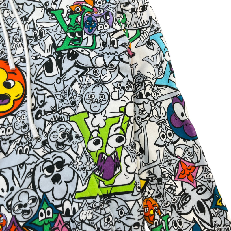 Men's Monogram Comics Hoodie White Size M
