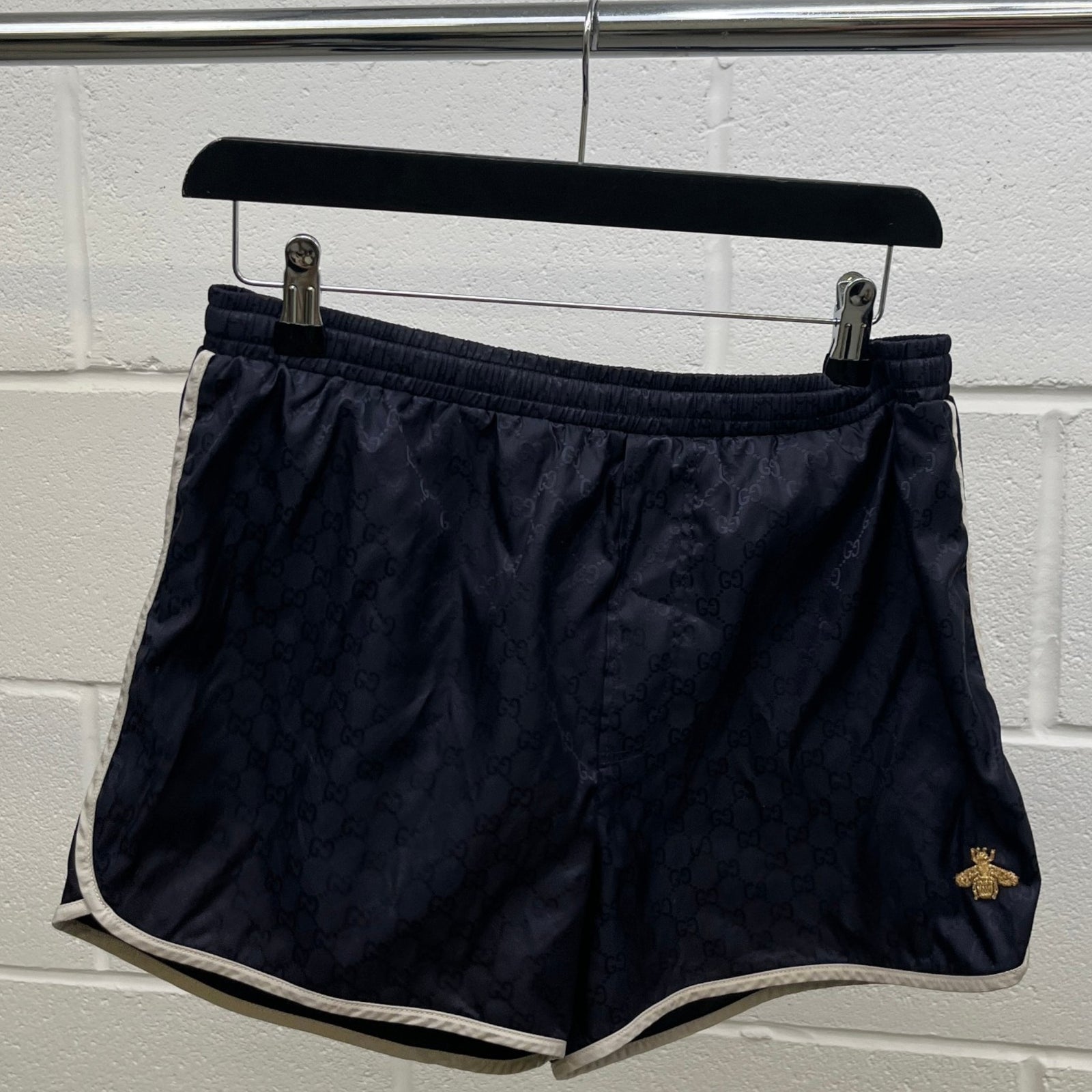 Men's GG Supreme Swim Shorts Navy Size M / W32 - Photo 9