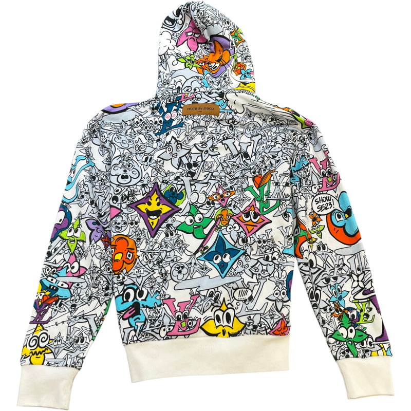 Men's Monogram Comics Hoodie White Size M