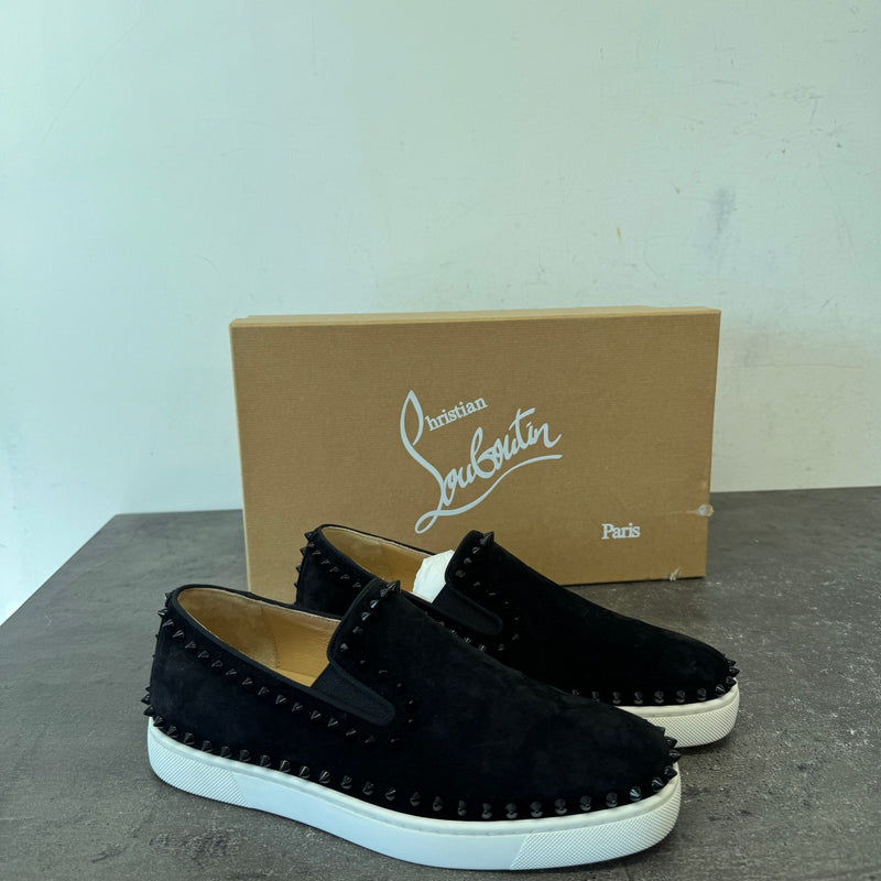 Men's Pik Boat Spike Loafers Black Size UK 6 / EU 40