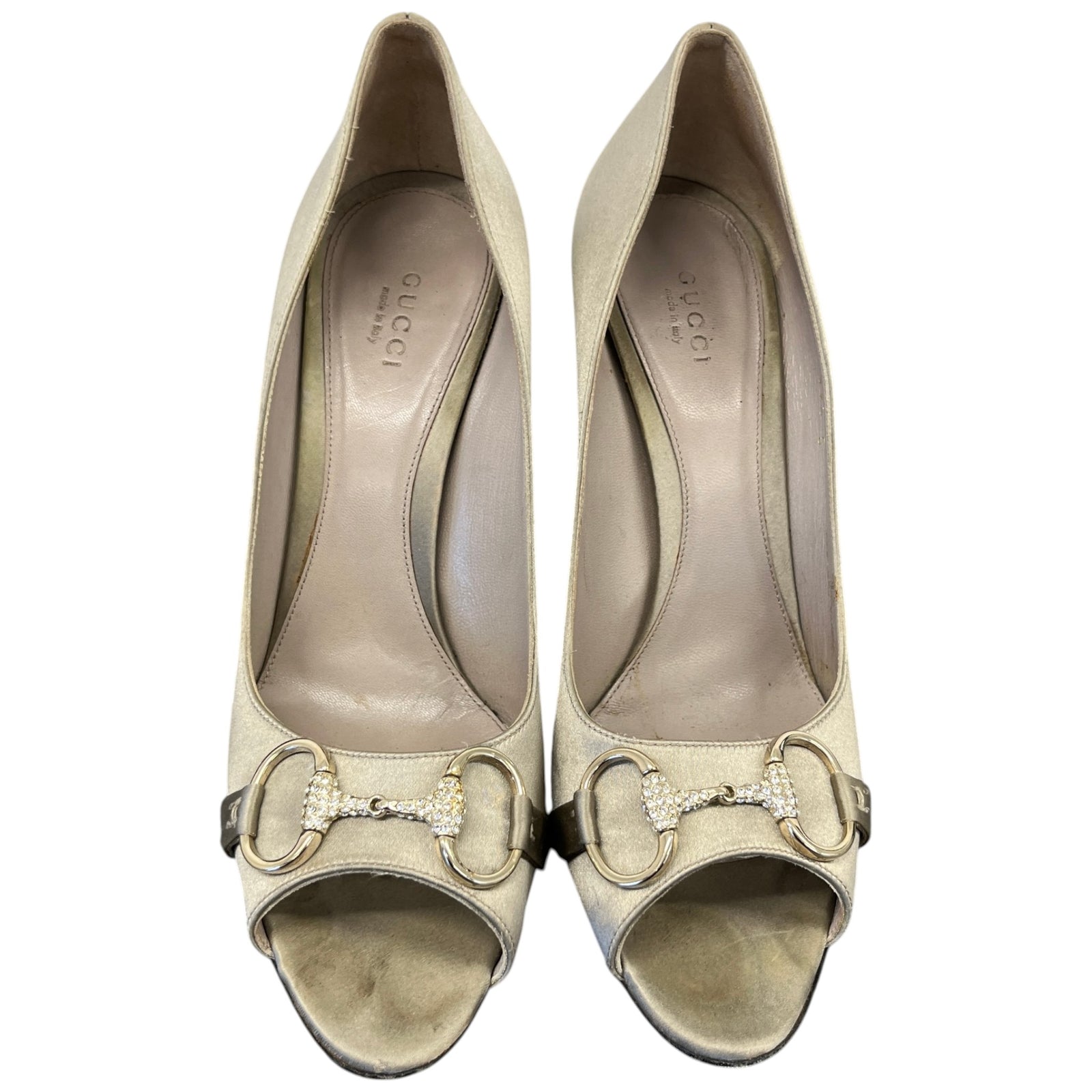 Women's Embroidered Hoursebit Heels Silver Size EU 39.5 / UK 6.5 - Photo 6
