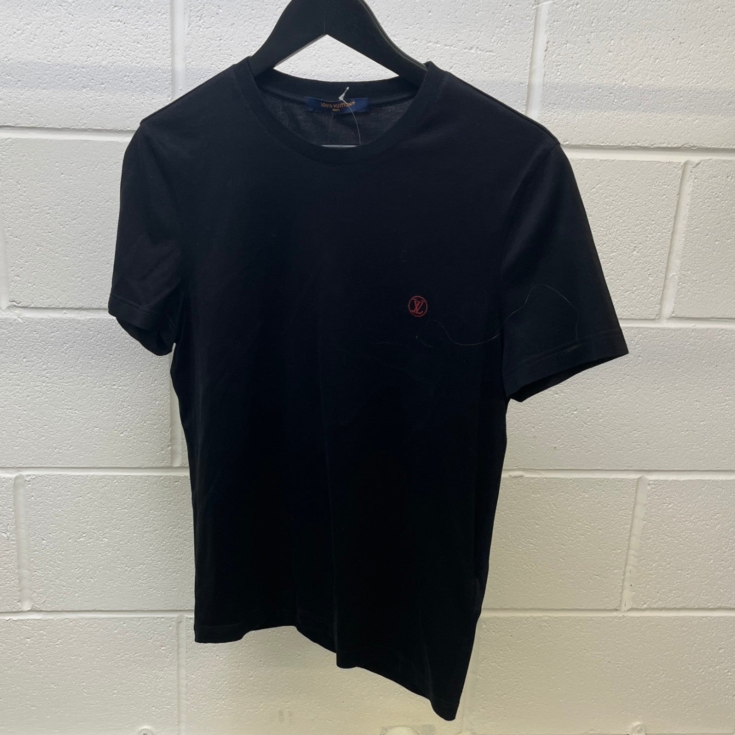 Men's Embroidered Logo T-Shirt Black Size XS - Photo 7