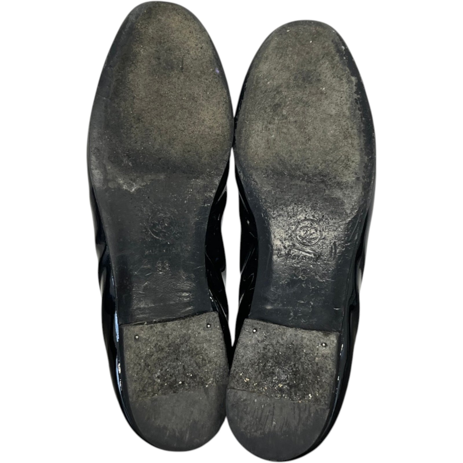 Women's Patent Cap Toe Ballet Flats Mules Black Size EU 38 / UK 5 - Photo 11