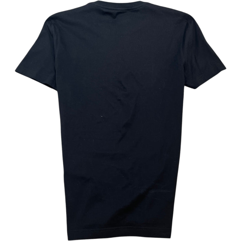Men's Embroidered Logo T-Shirt Black Size XS