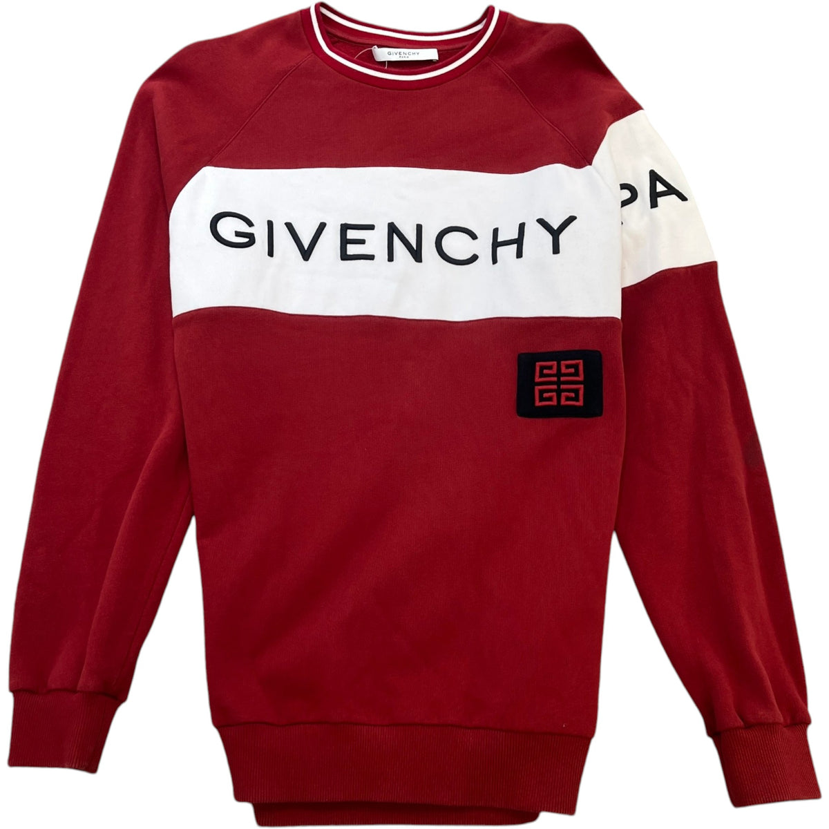 Men's Embroidered Logo Sweatshirt Red Size L - Photo 1