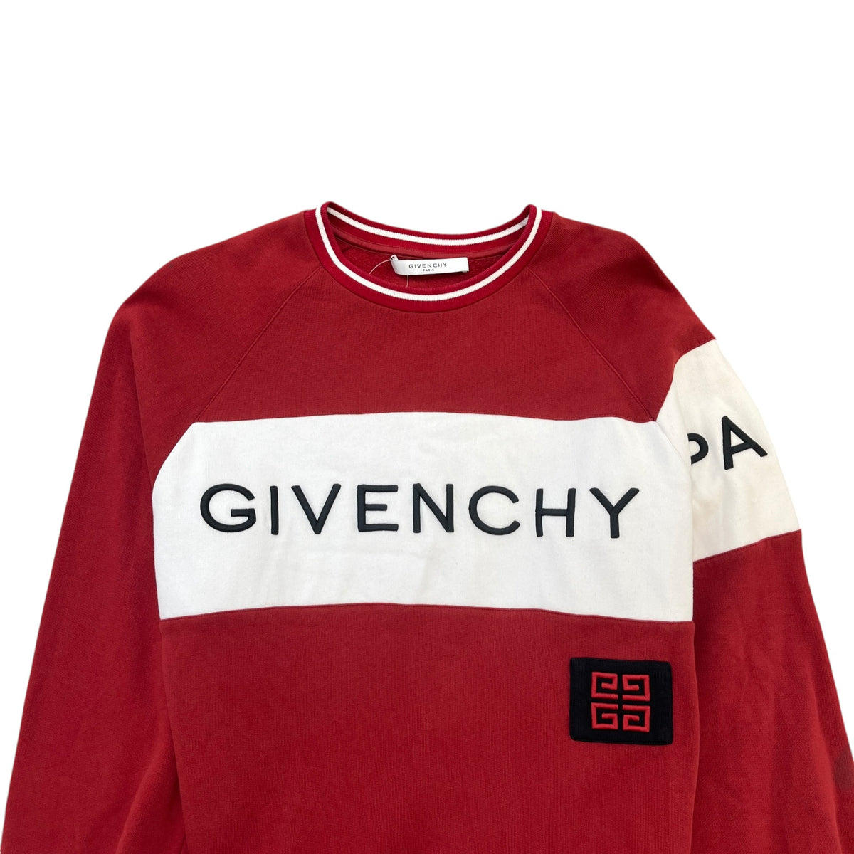 Men's Embroidered Logo Sweatshirt Red Size L - Photo 5