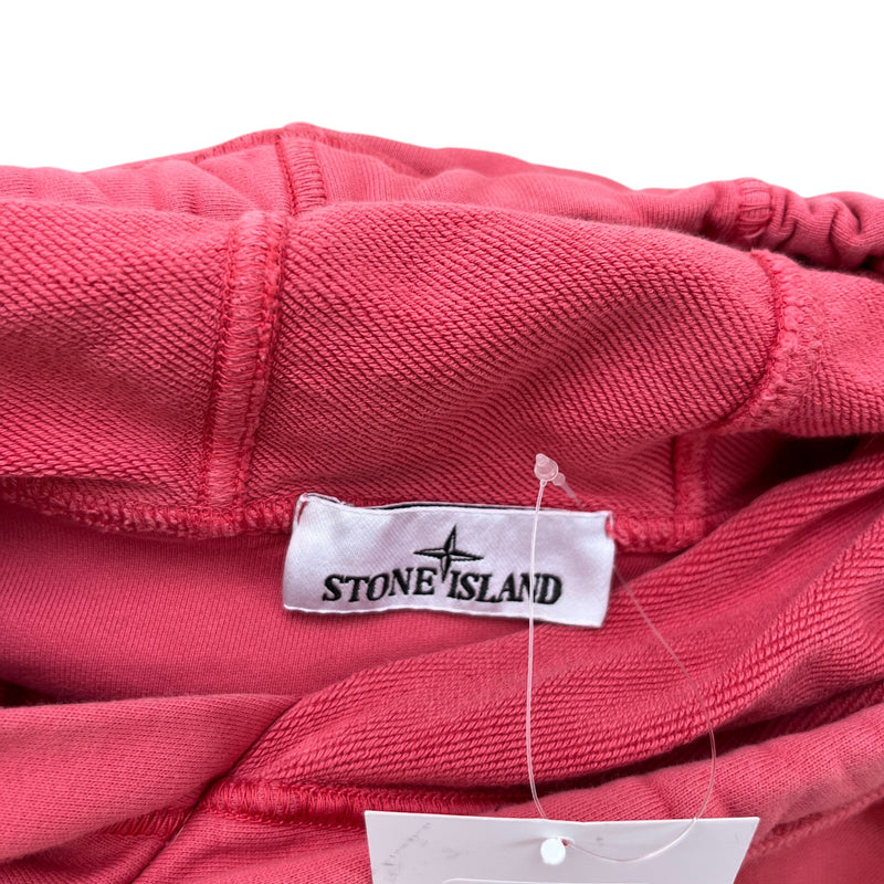 Men's Applique Logo Hoodie Pink Size M