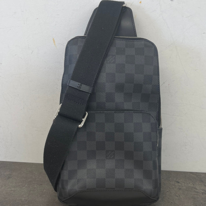 Men's Damier Graphite Avenue Sling Messenger Bag Black