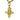 Women's Cc Logo Cross Necklace Gold