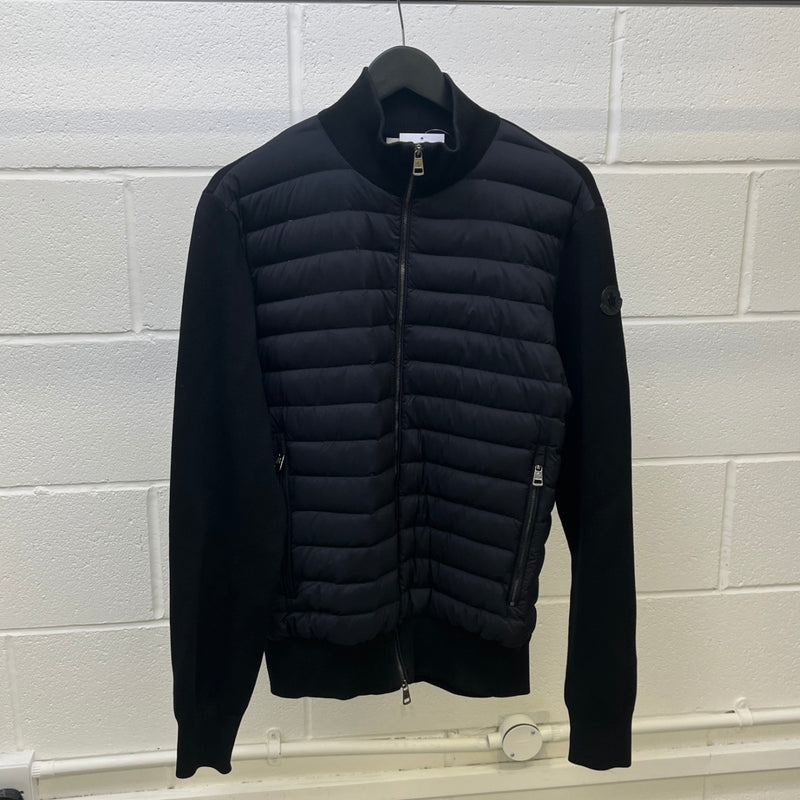 Men's Maglia Tricot Cardigan Jacket Black Size XL